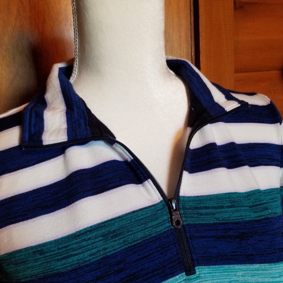 T by Talbots Long Sleeve Multicolored Striped Shirt Sz P - Picture 5 of 9